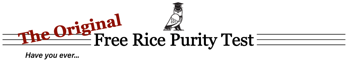 Free Rice Purity Test Online